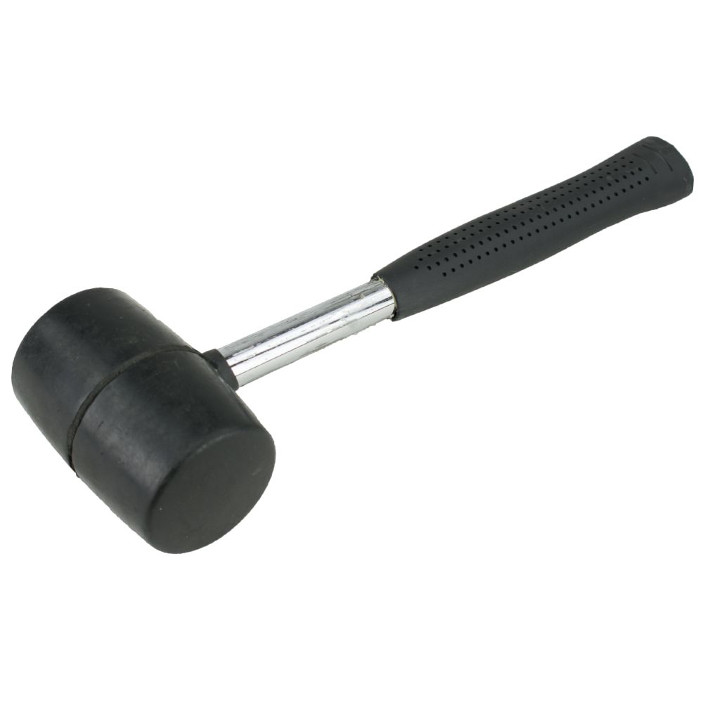 Palice gumová, černá, kovová násada, 450g (60mm), STREND PRO