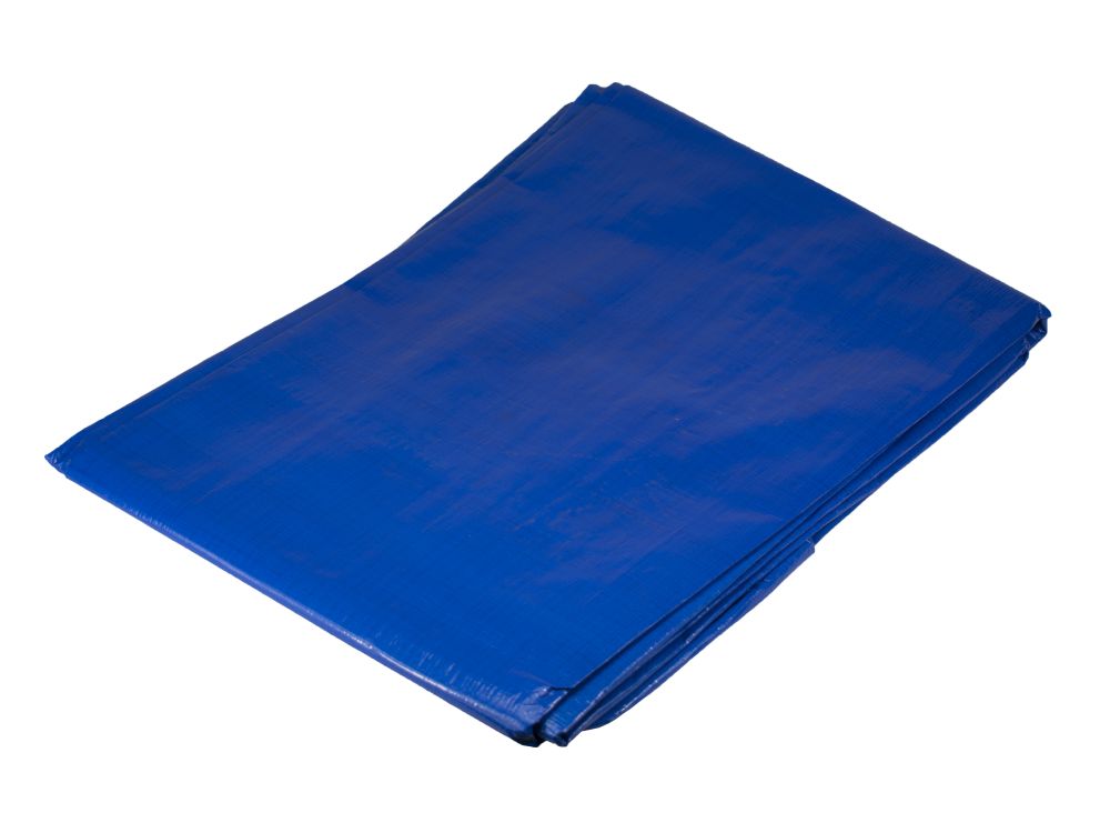 Plachta zakrývací PE s oky PROFI, 10 x 15m, 140g/m, modrá