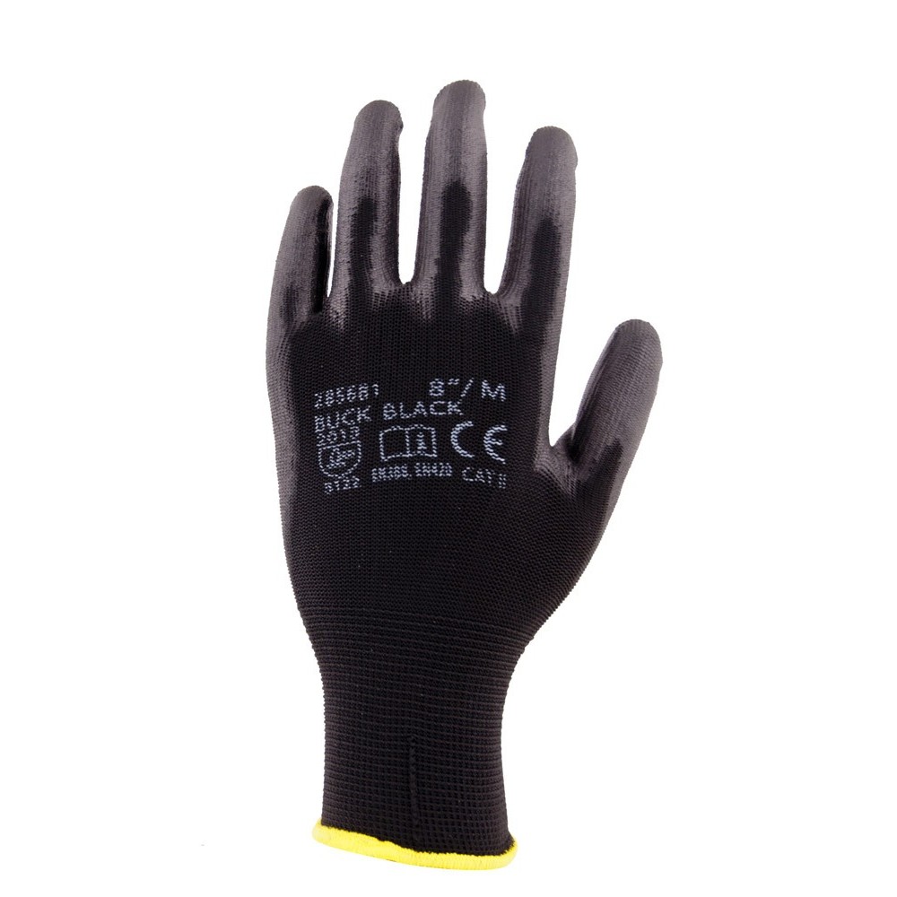 Pracovní rukavice pologumové BUCK BLACK, velikost 9", ARDON