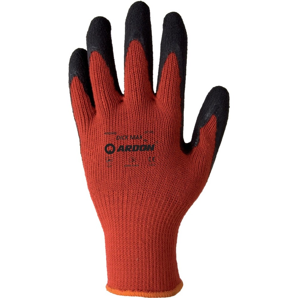 Pracovní rukavice máčené DICK MAX, velikost 10", ARDON