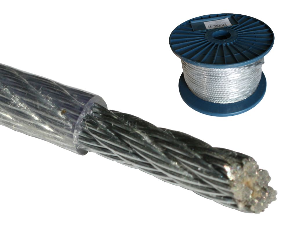 Lanko ocelové potažené, ZN+PVC, 2,0mm, bal. 200m, (6x7+FC) 4.280000 Kg GIGA Sklad20 V51108 2