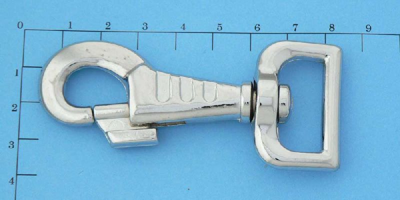 Karabina otočná, hranaté oko, 80 x 26mm, s prolisem