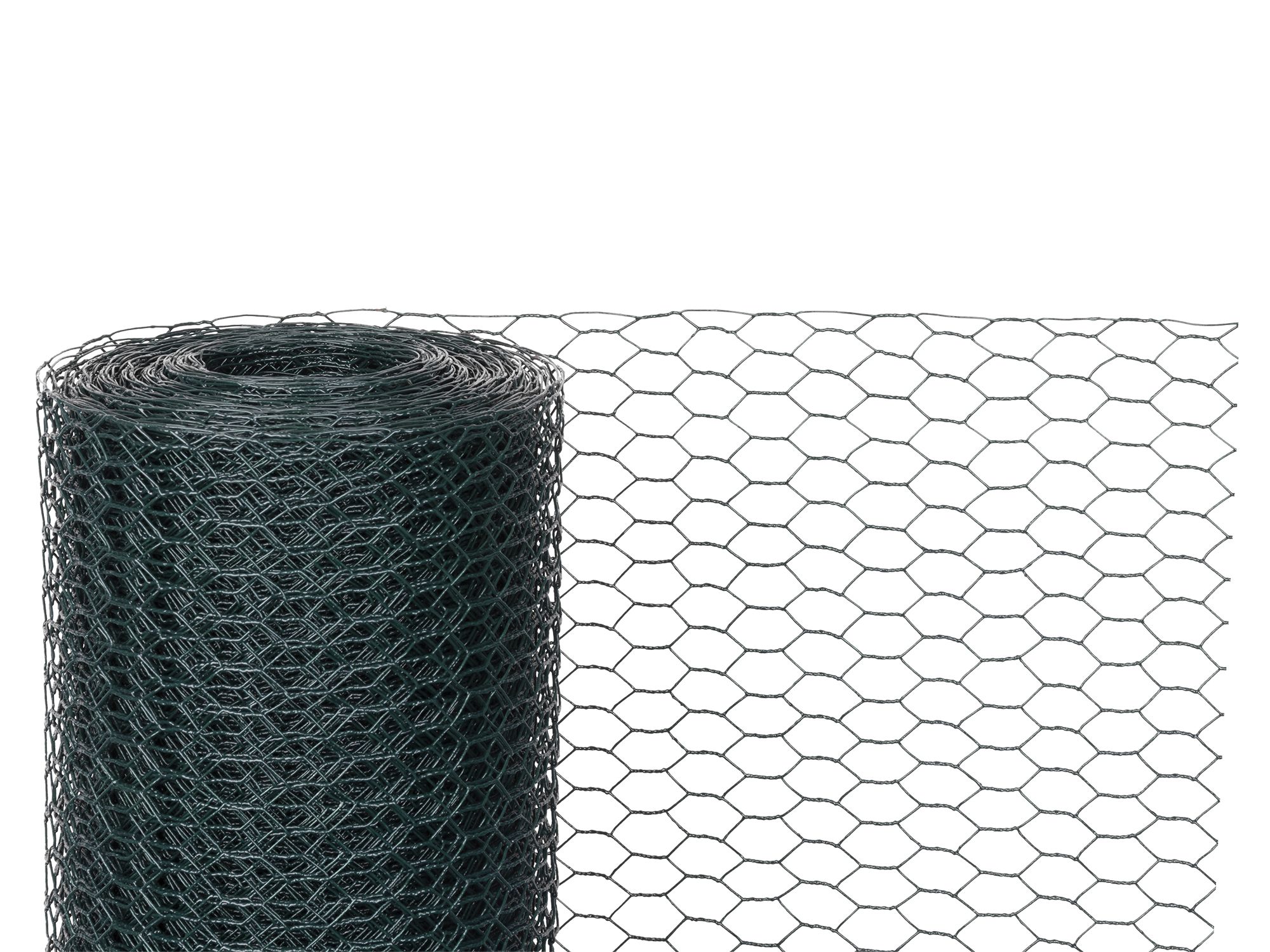 Pletivo šestihranné HEX, 100cm, 20mm, drát 0,9mm, role 10m, ZN+PVC zelené