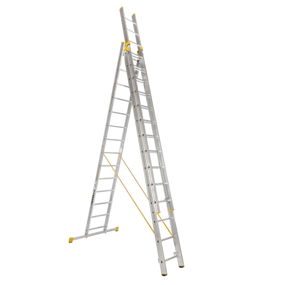 Žebřík AL, trojdílný, 3x14 příček, 10,06m, ALVE FORTE PROFI PLUS 8614