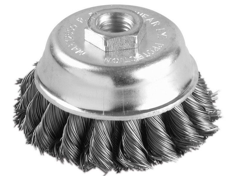 Kartáč rotační hrnkový, 80mm, copy dvouřadé, M14, EXTOL CRAFT