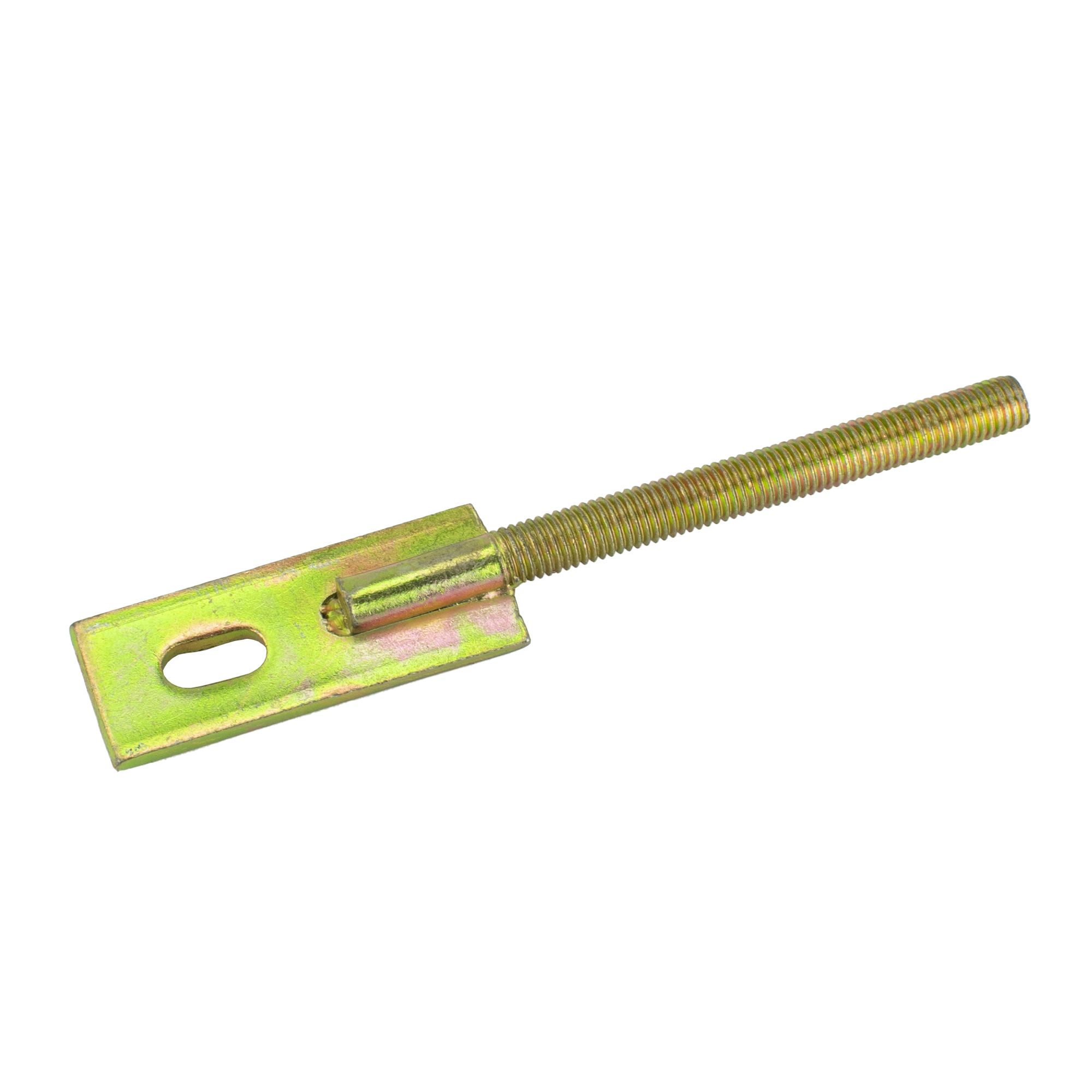 Držák plotového pole rovný, M12 x 185mm, žlutý ZN