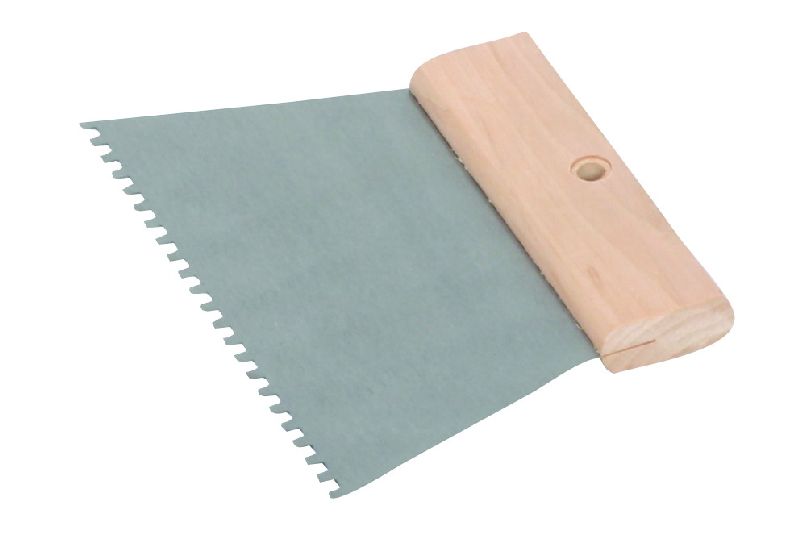 Stěrka ocelová, 250mm, zub e4, dřevěná rukojeť