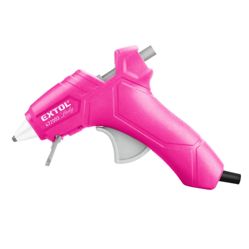 Tavná lepící pistole, pr. 7mm, 25W, růžová, EXTOL LADY