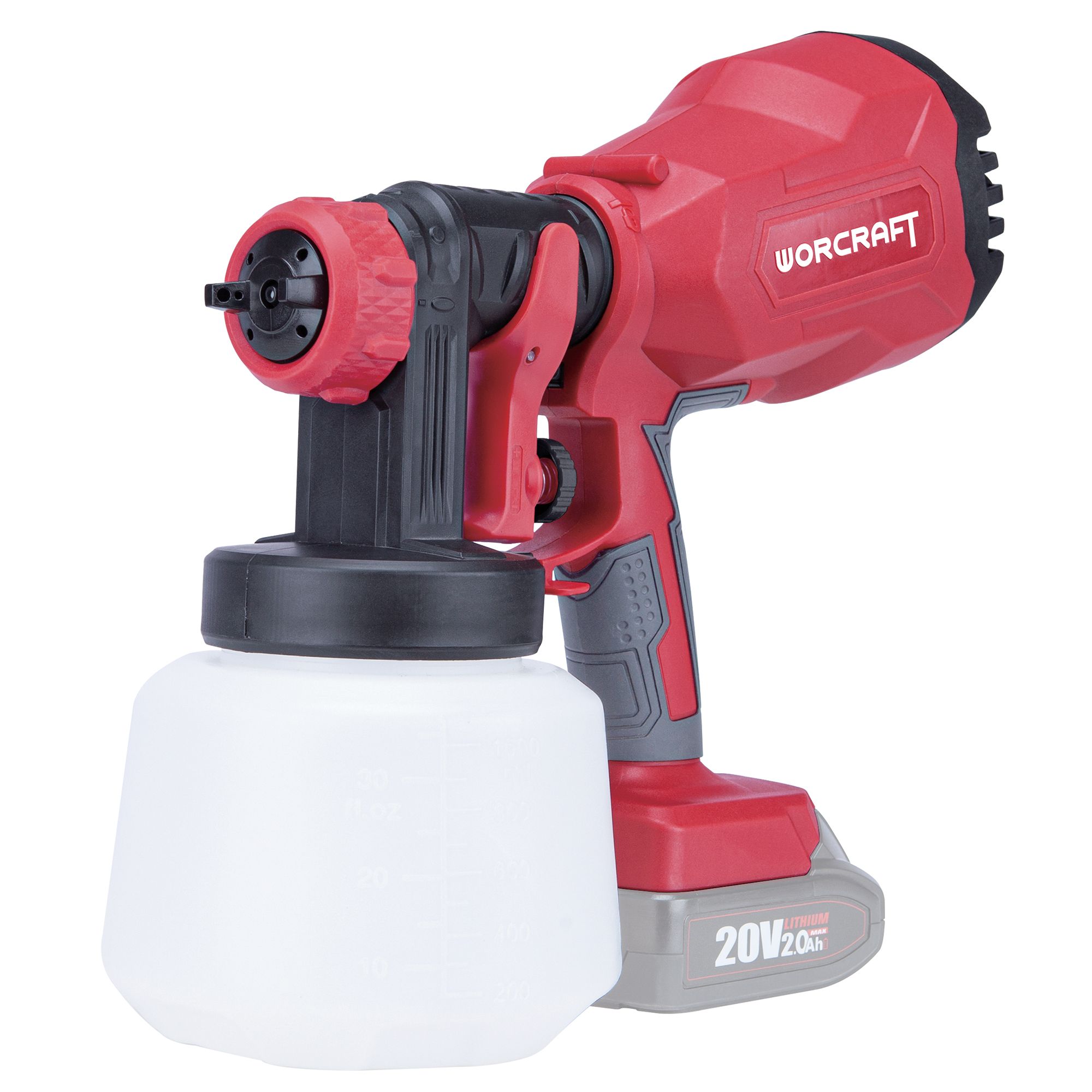 AKU pistol stříkací, 1000ml, 20V, ShareSYS, WORCRAFT CSG-S20LiA