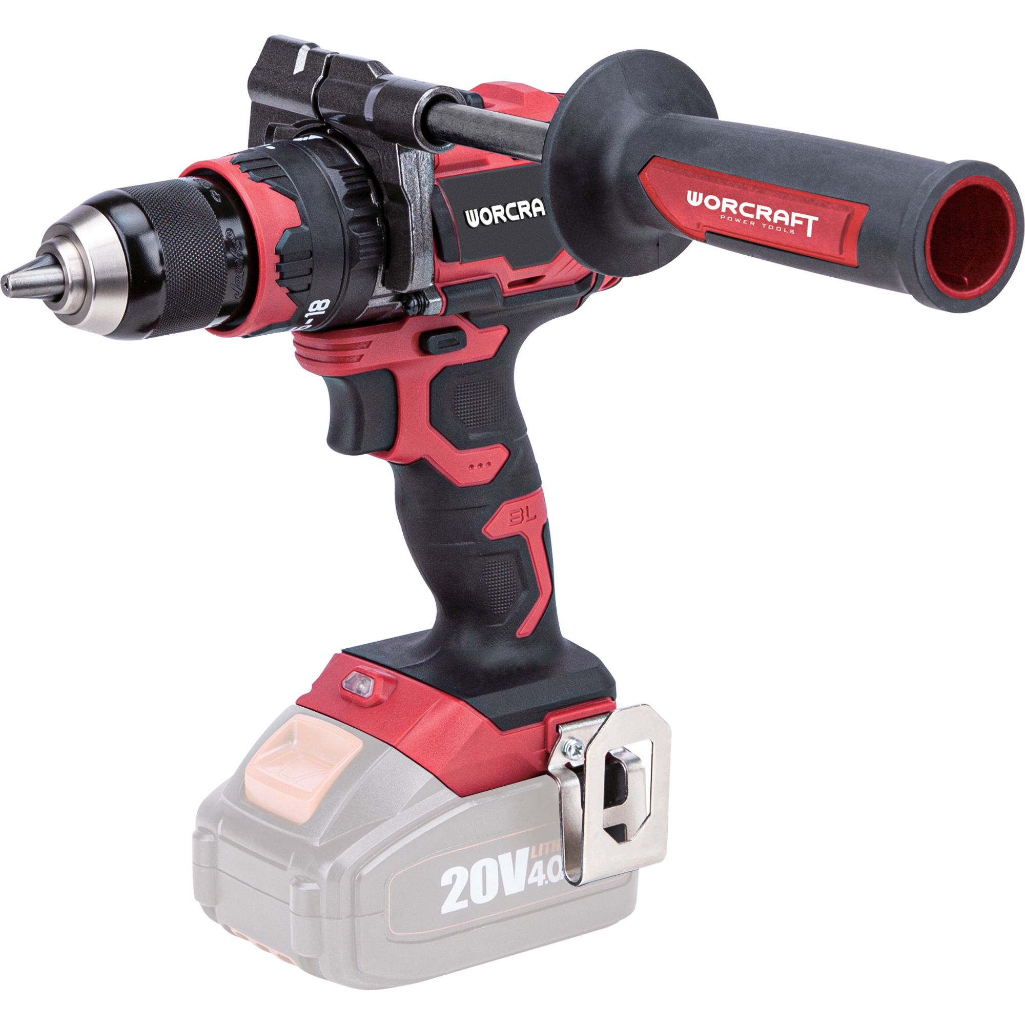 AKU vrtačka s příklepem, 20V, 100Nm, BRUSHLESS, ShareSYS, WORCRAFT CHD-S20LiBH