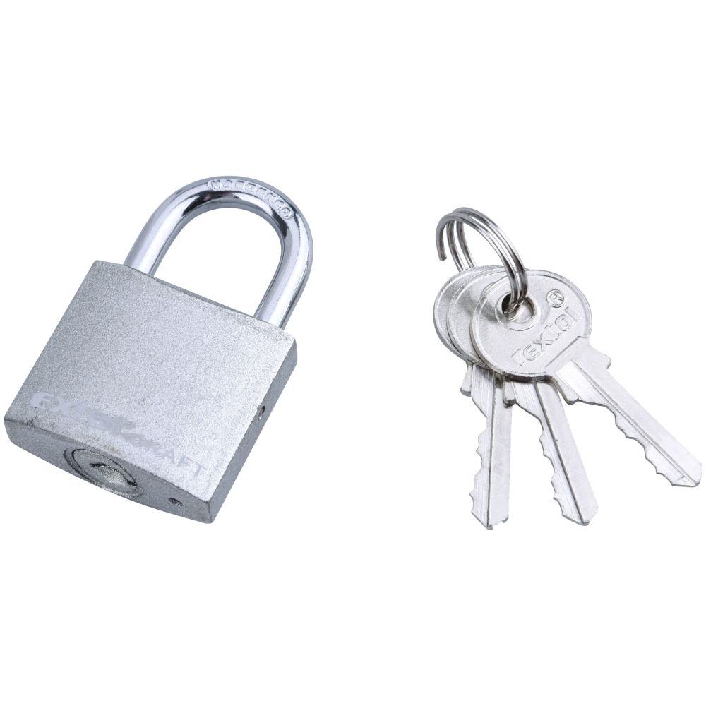 Zámek visací, litina, 32mm, barevný, 3 kl., EXTOL CRAFT