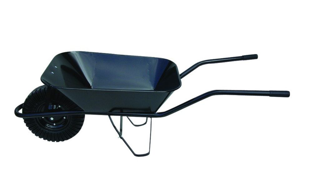 Kolečko stavební 60L, 100kg, kov. korba, plné kolo