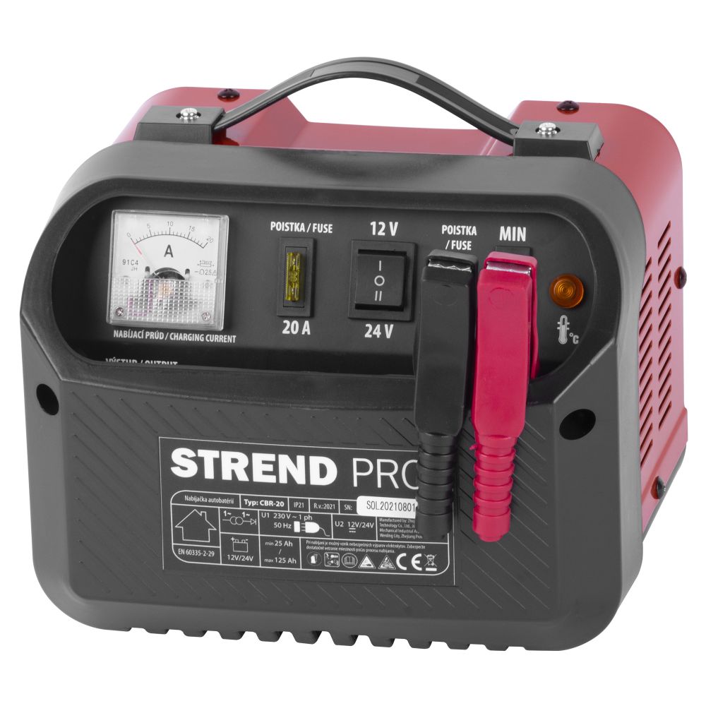 Nabíječka autobaterií, 12/24V, 14A, STREND PRO CBR-20