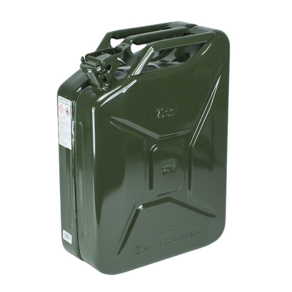 Kanystr kovový, 20L, zelený, JerryCan LD20