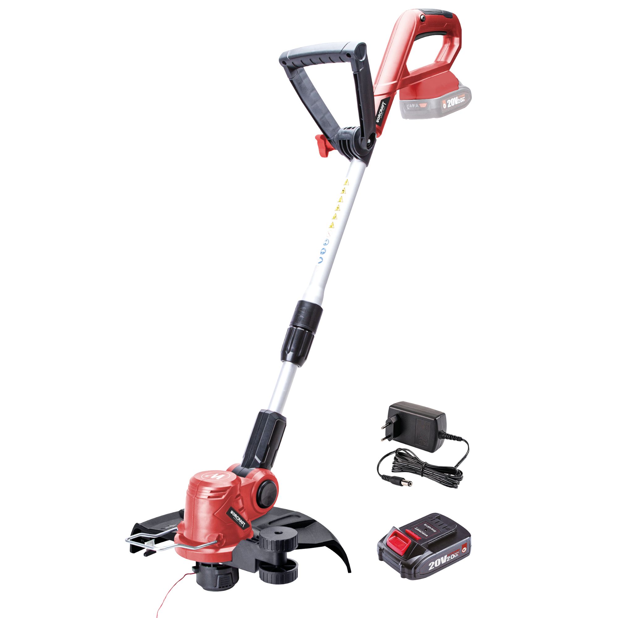 AKU strunová sekačka, 30cm, 20V, sada 1 bat., ShareSYS, WORCRAFT WPGT203