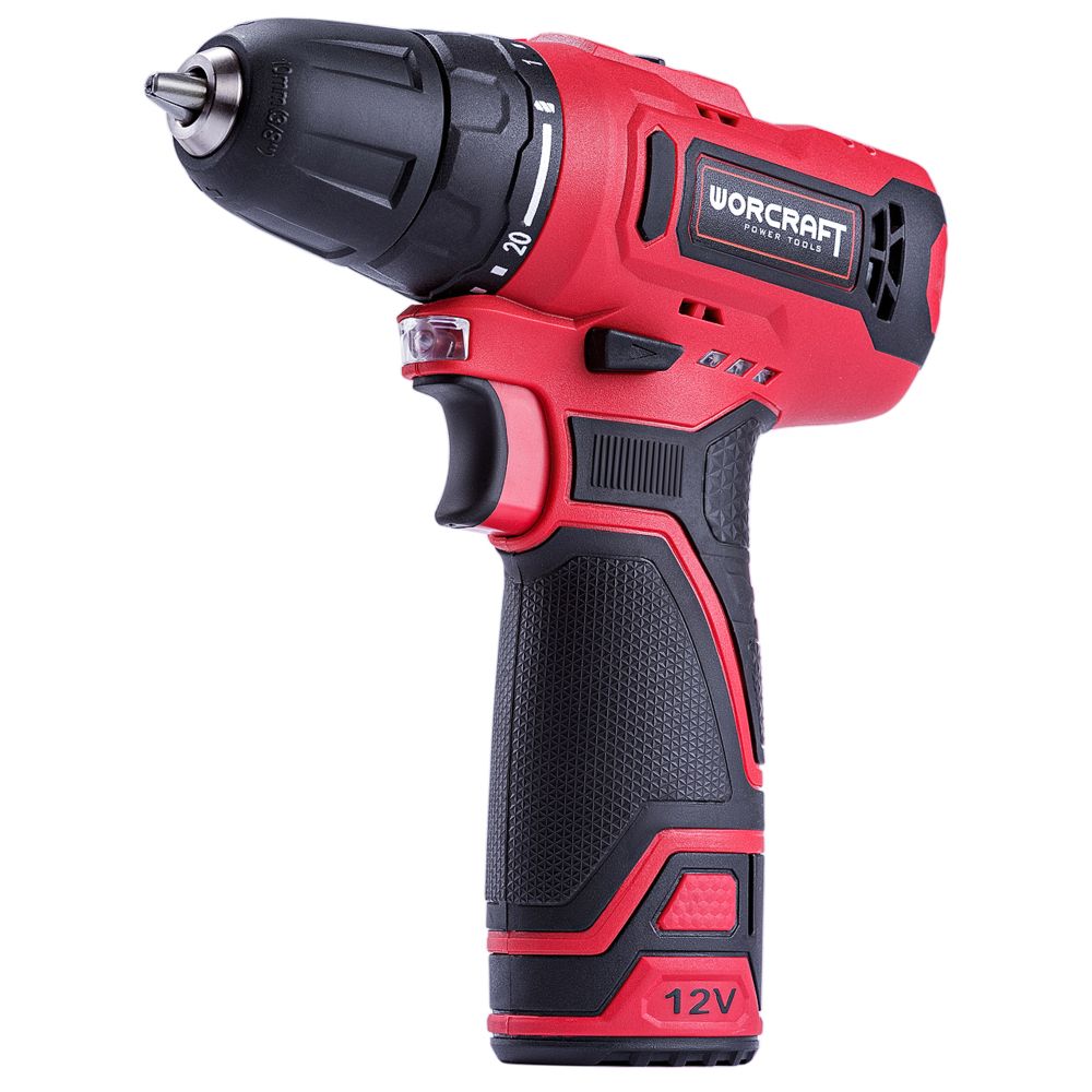 AKU vrtačka, 12V Li-ion, 1300mAh, 2 bat., nab.+kufr, WORCRAFT CD-12LiA