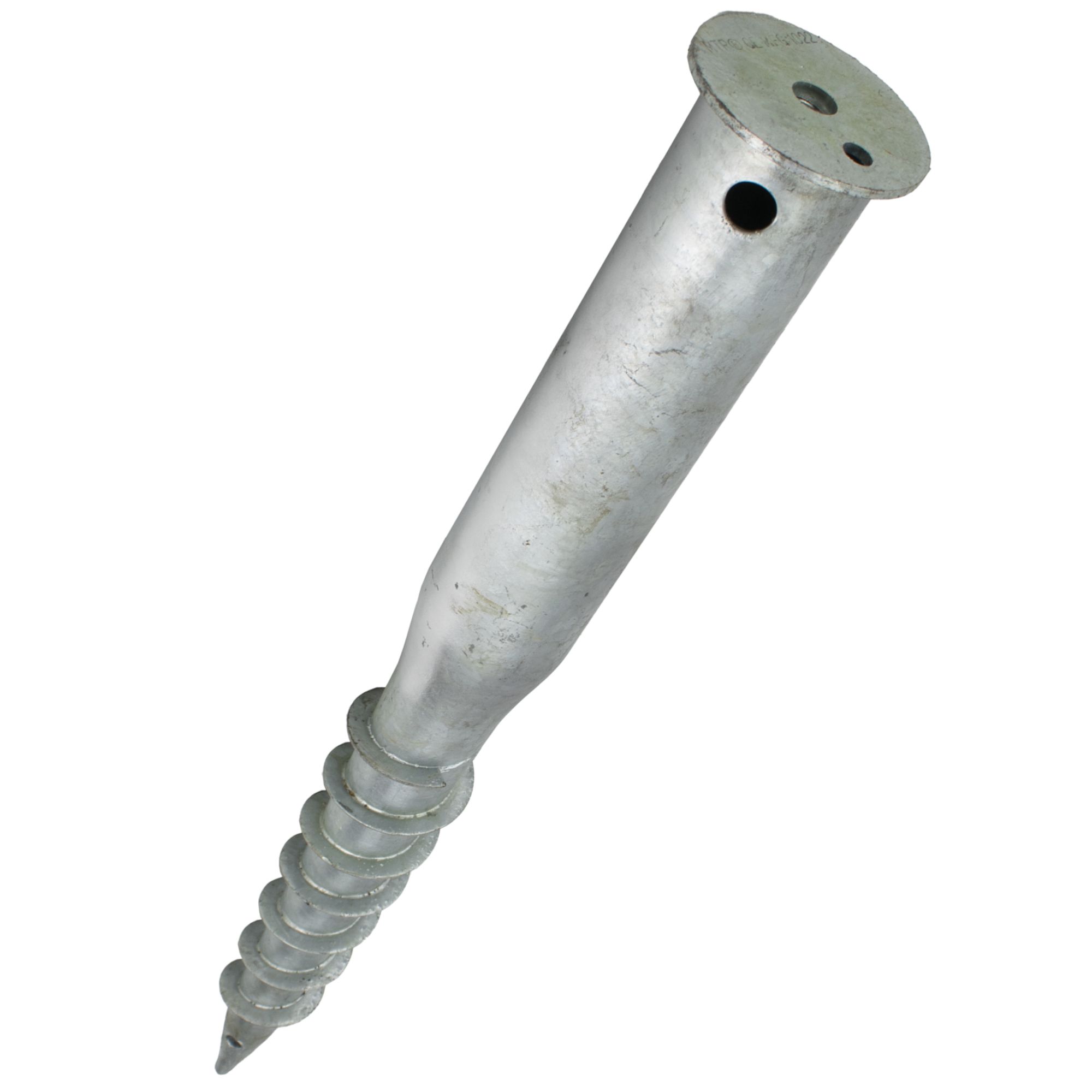 Zemní vrut se závitem M16, 68 x 650mm, ZN