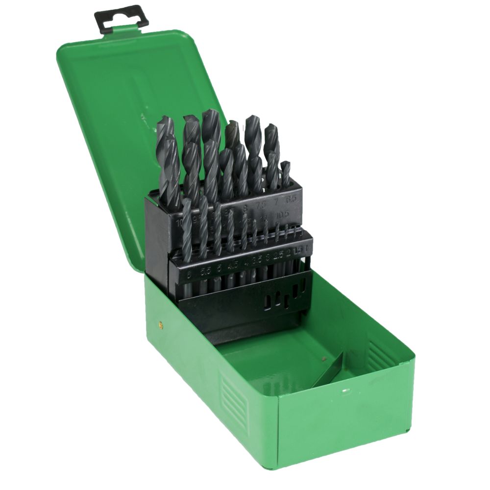 Vrtáky do kovu, sada 25ks, pr. 1 - 13mm, HSS, v plechovém boxu