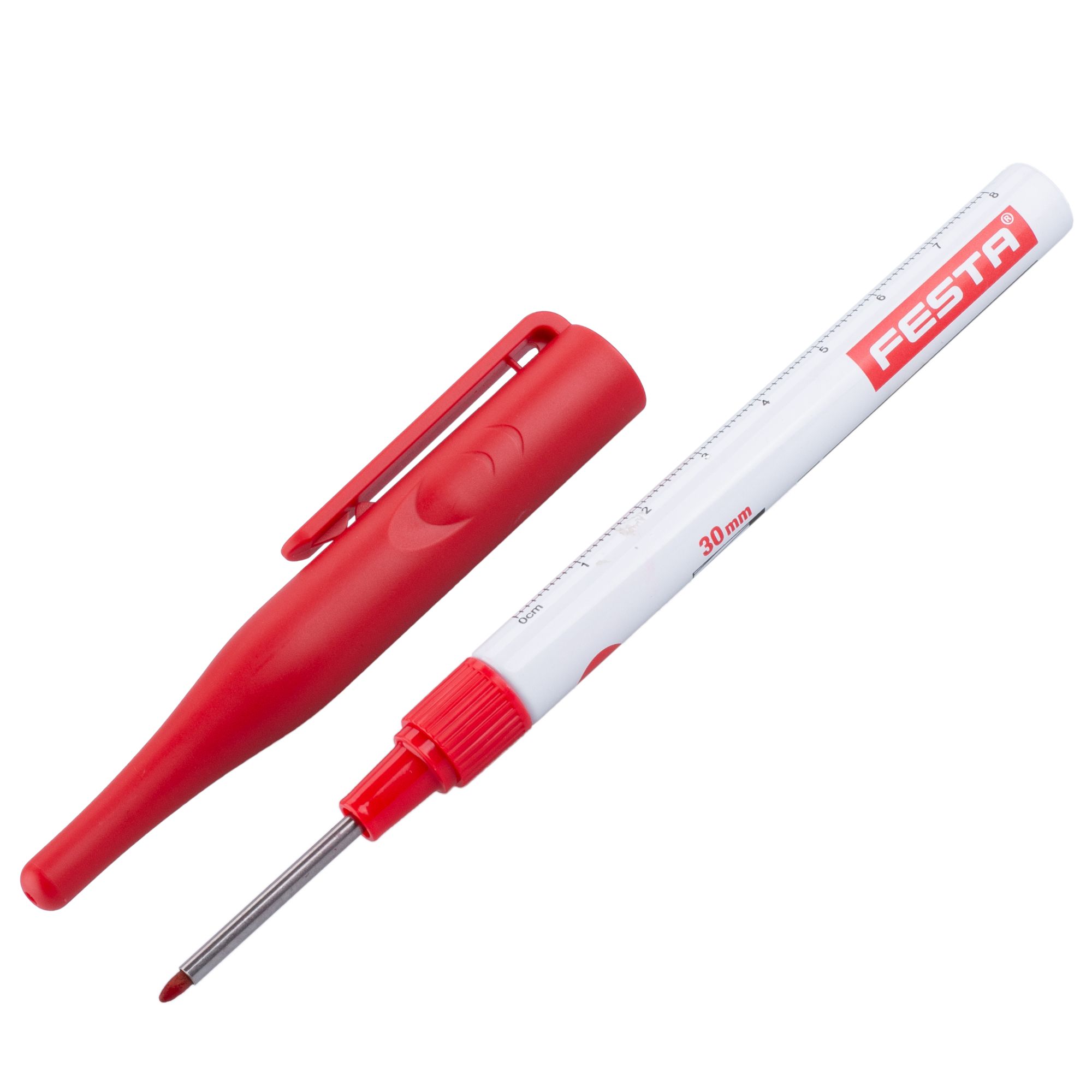 Značkovač hloubkový, permanentní, červený, FESTA
