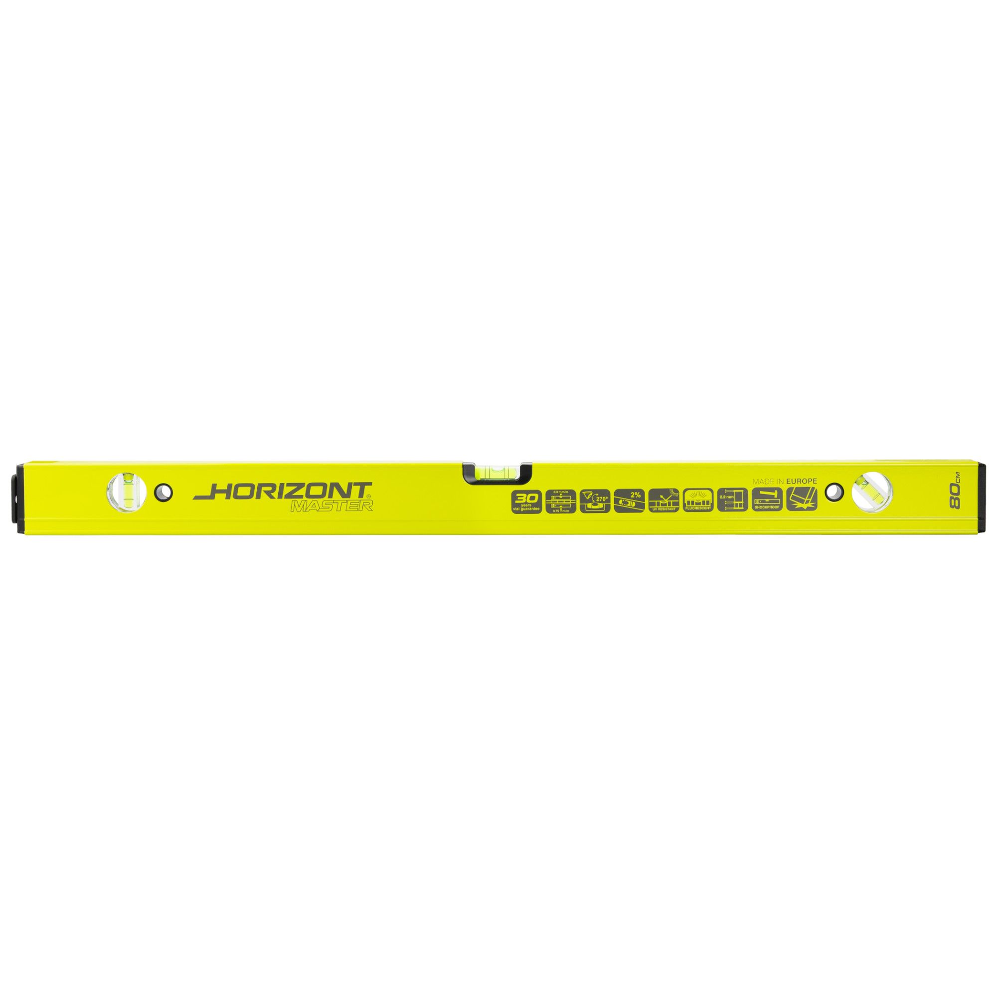 Vodováha 800mm, 3 libely, 0,3mm/m, HORIZONT MASTER