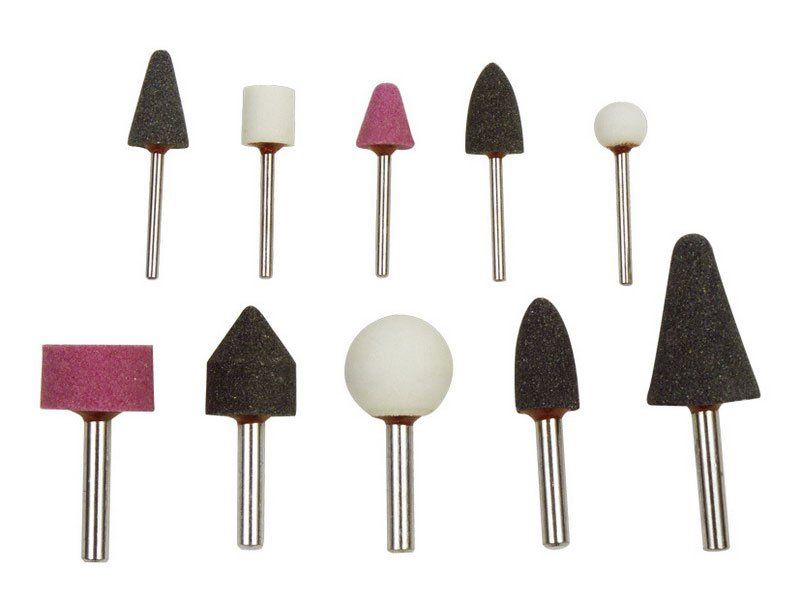 Nástavce na brusku, brusné tělíska, sada 10ks, st. 3 a 6mm, EXTOL CRAFT