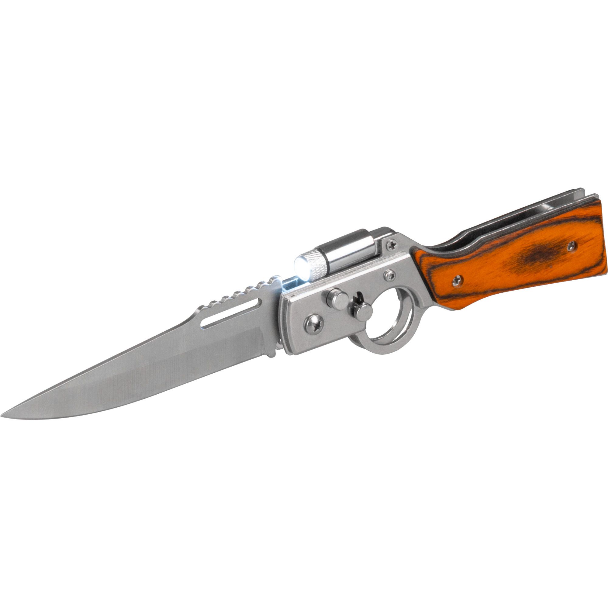 Nůž zavírací s LED světlem, 210mm, nerez, STREND PRO XL121901