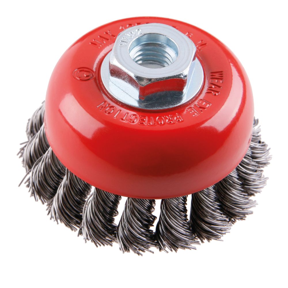 Kartáč rotační hrnkový, 80mm, copy, M14, FESTA