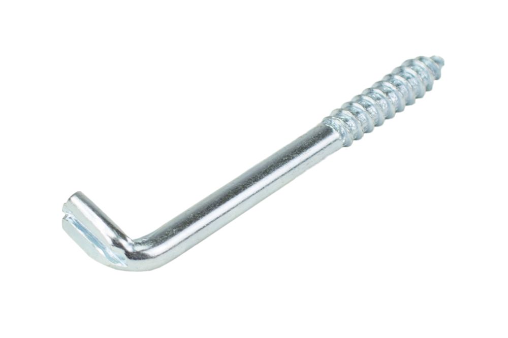 Skoba s vrutem a drážkou, 80x6mm, ZN