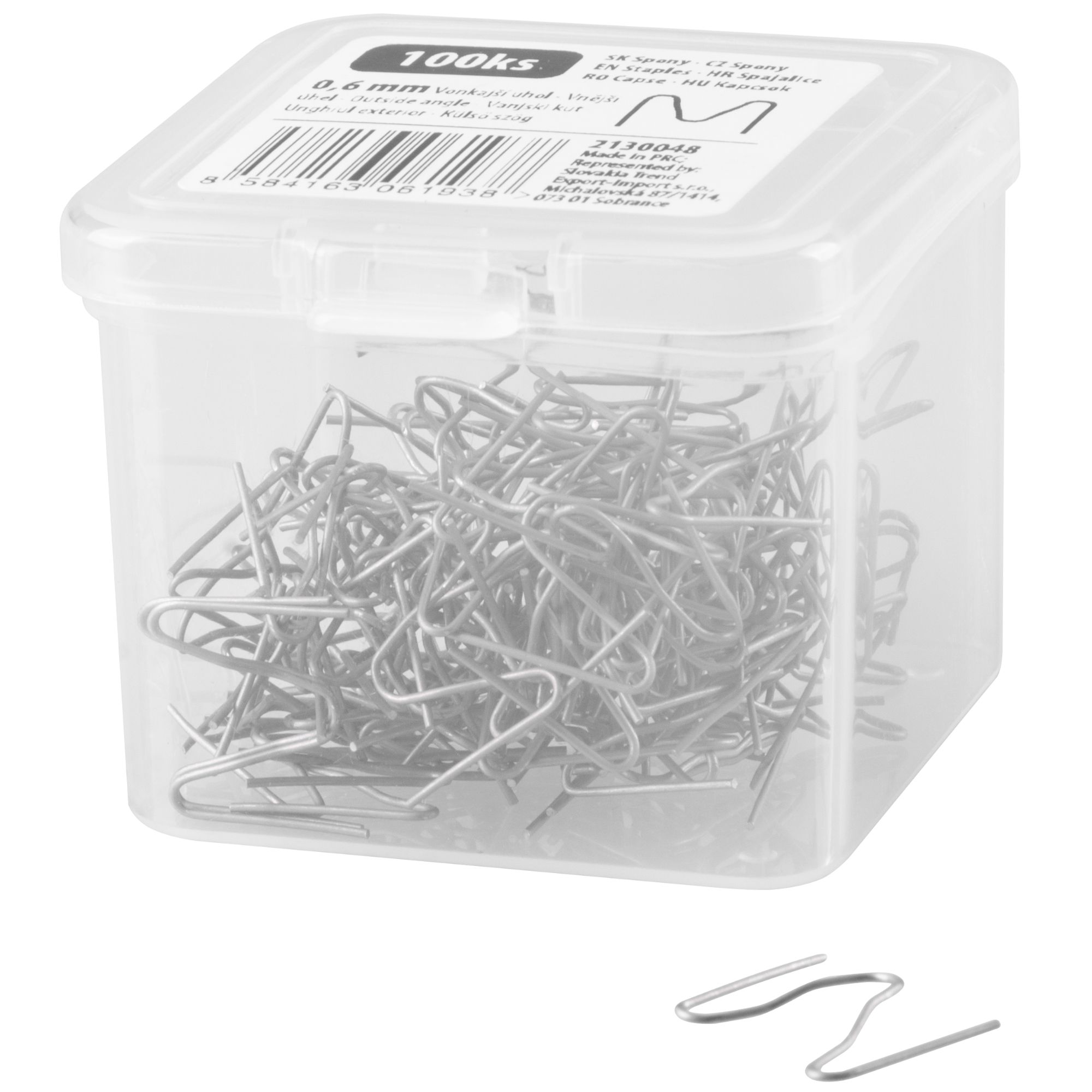 Spony pro sváření plastů, vnější úhel, 0,6mm, bal. 100ks, STREND PRO