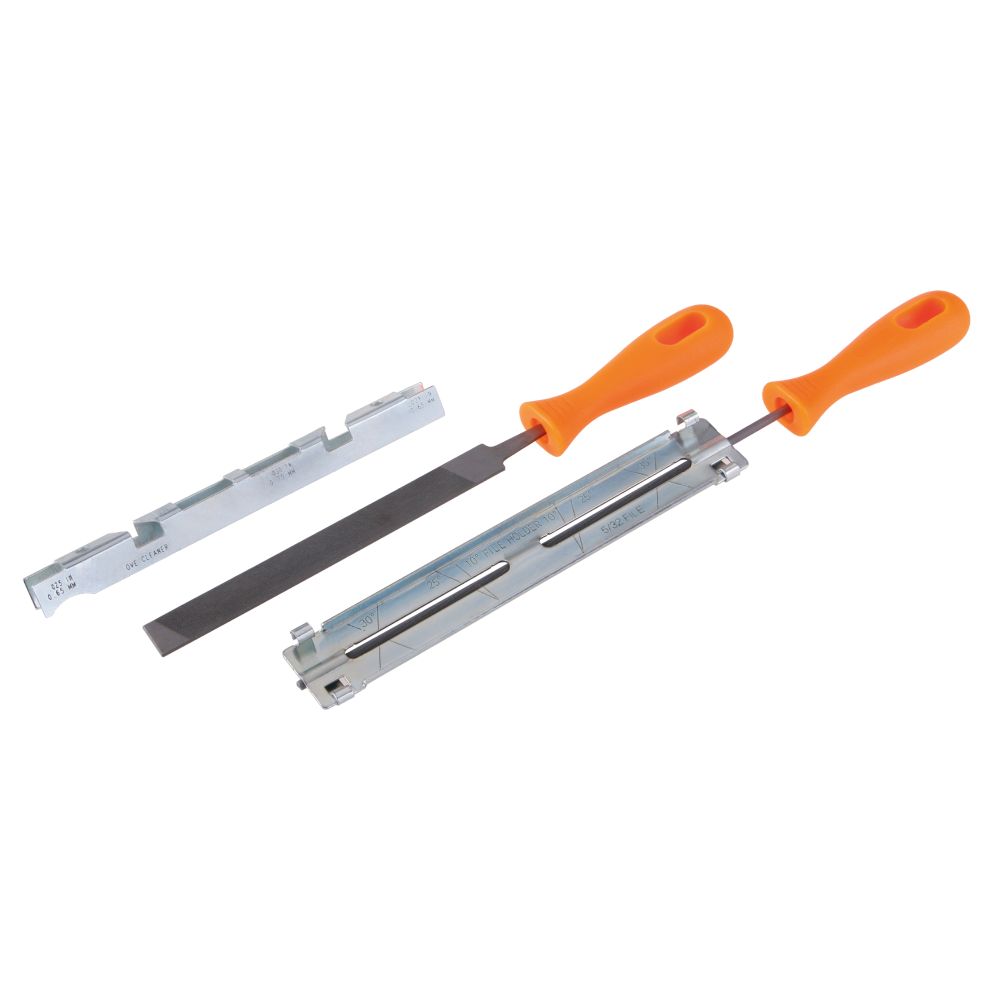 Pilníky na řetězovou pilu, s přípravkem, sada 4ks, FESTA