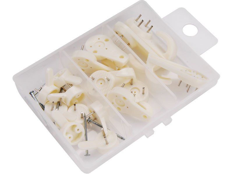 Háčky plastové univerzální, 3 rozměry, sada 16ks