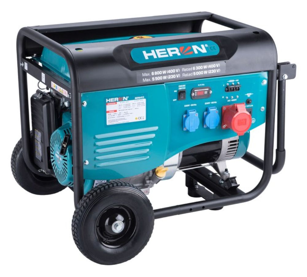Elektrocentrála benzínová, 5,5kW / 13HP, 230 a 400V, HERON