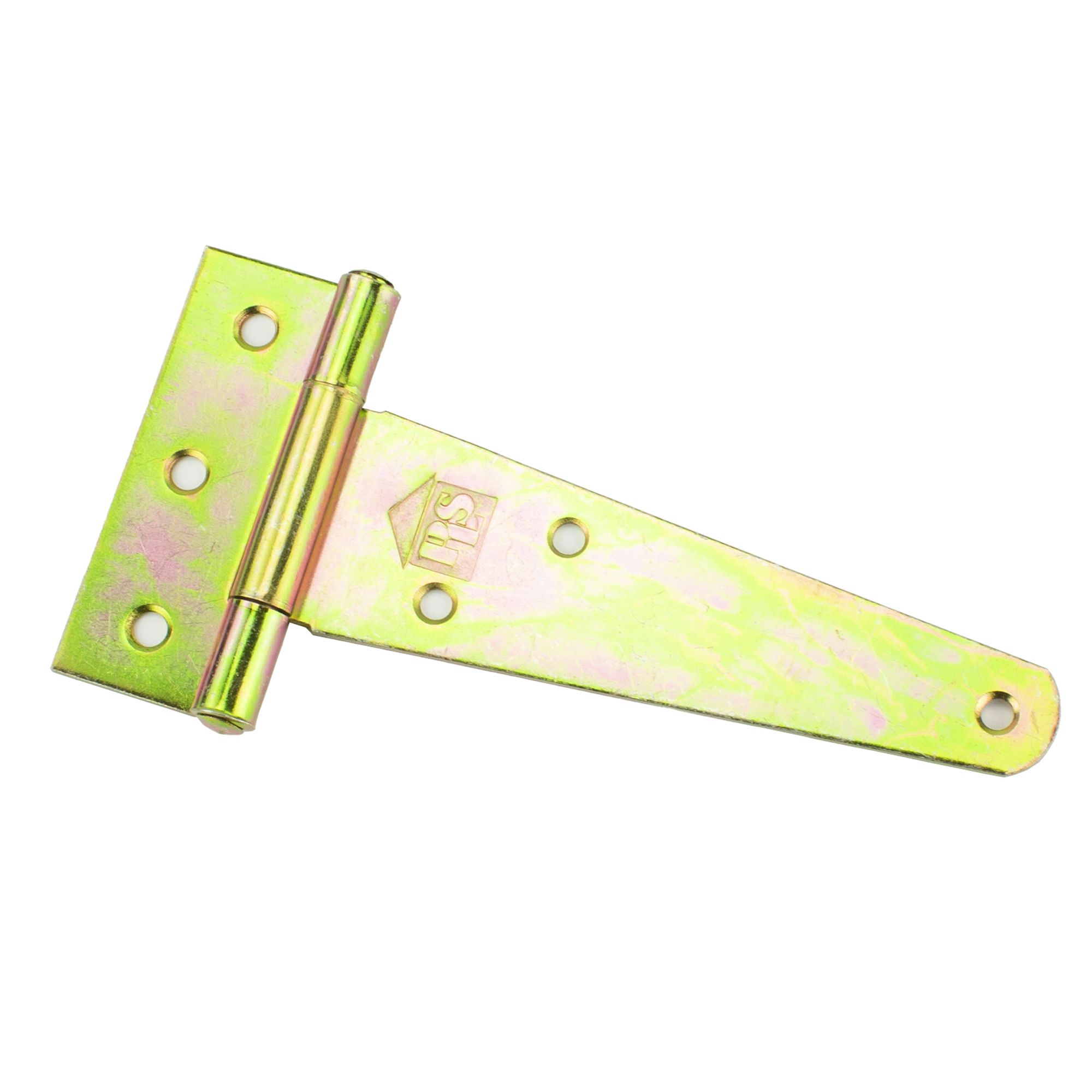 Závěs brankový, typ T, 130x26x80mm, 2,0mm, žlutý ZN