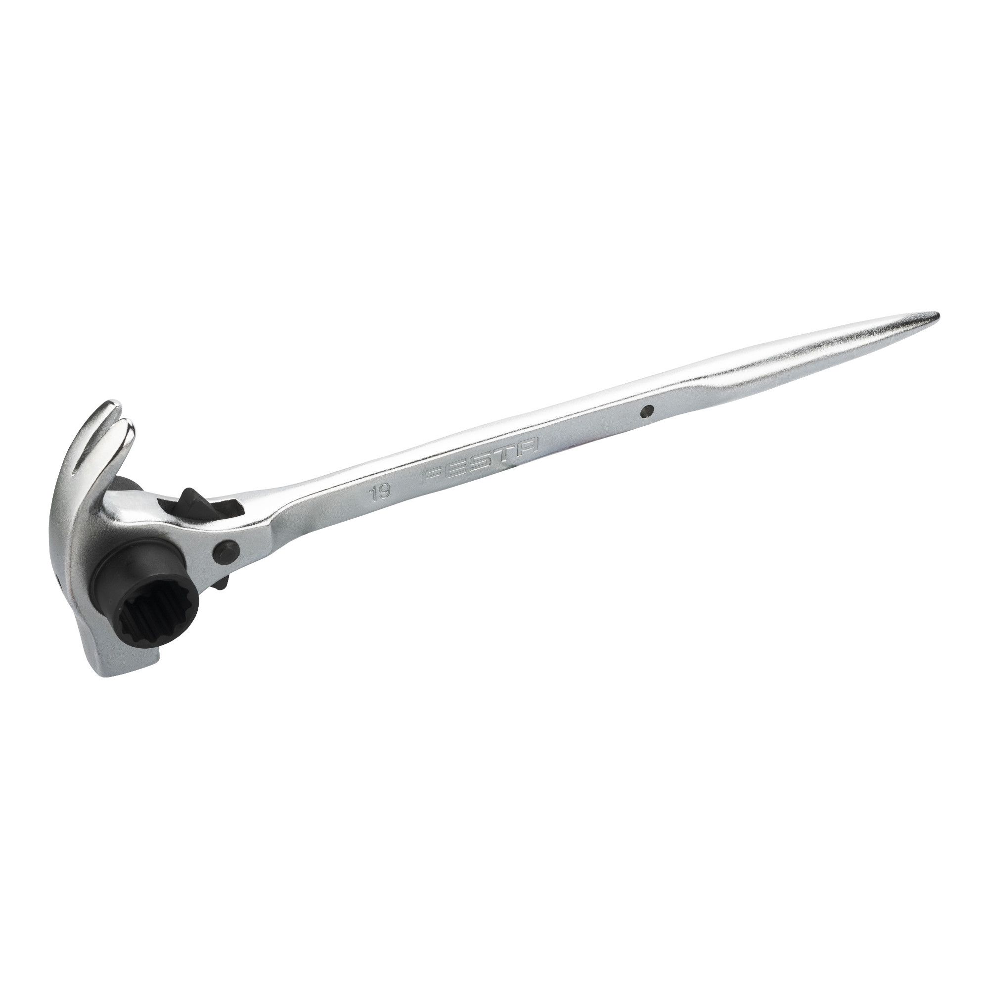 Lešenářský multifunkční klíč s ráčnou 19/22 mm, 4v1, CrV, FESTA