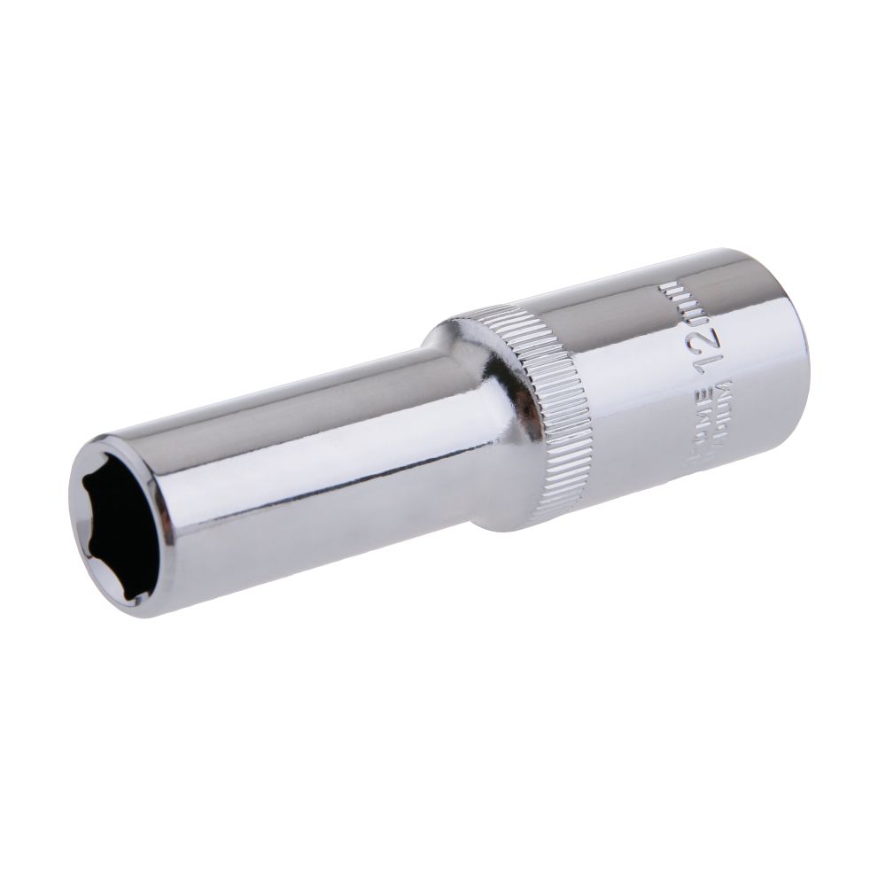 Gola hlavice 1/2", 12mm, prodloužená, CrV, FESTA