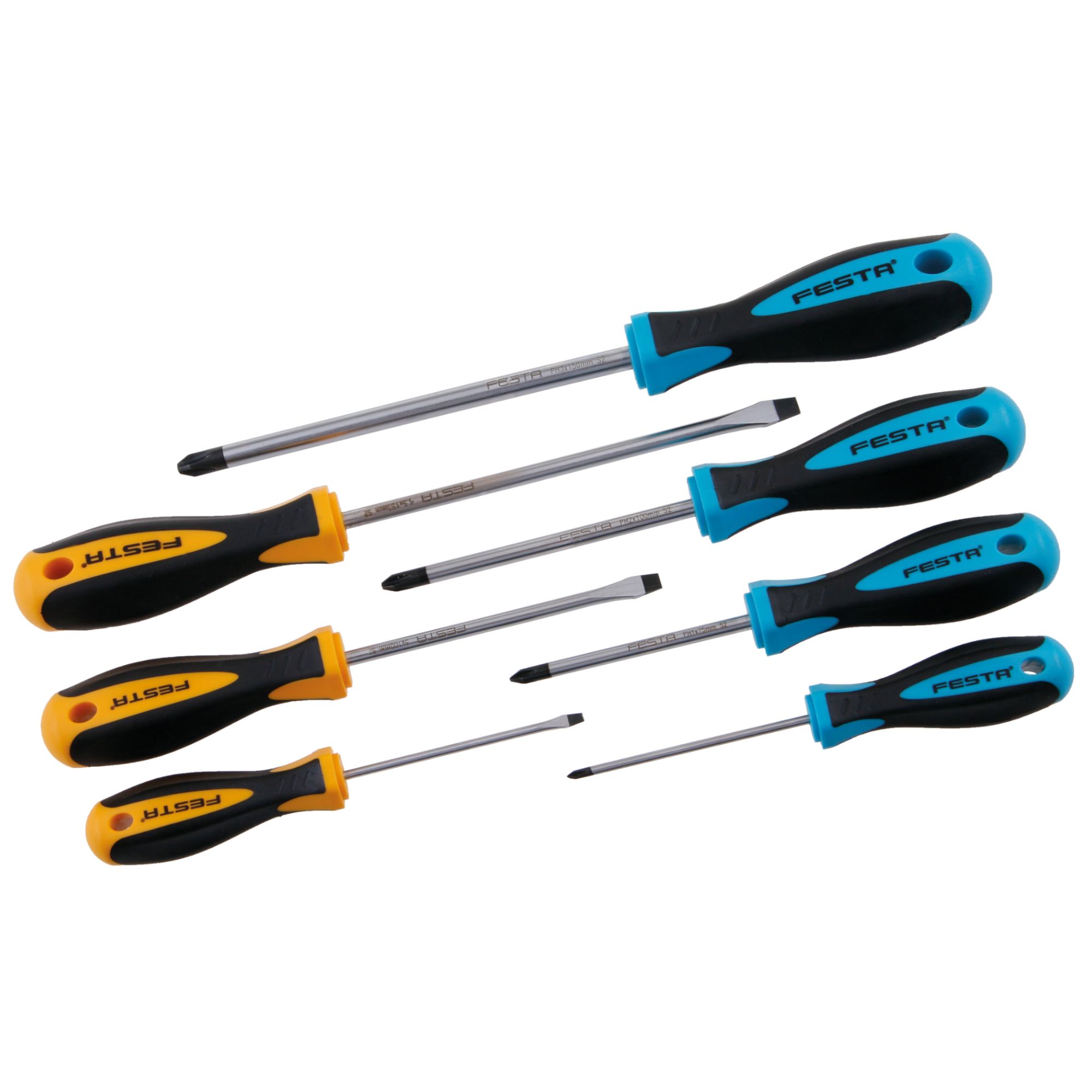 Sada šroubováků, ploché + PH, 7ks, S2, FESTA