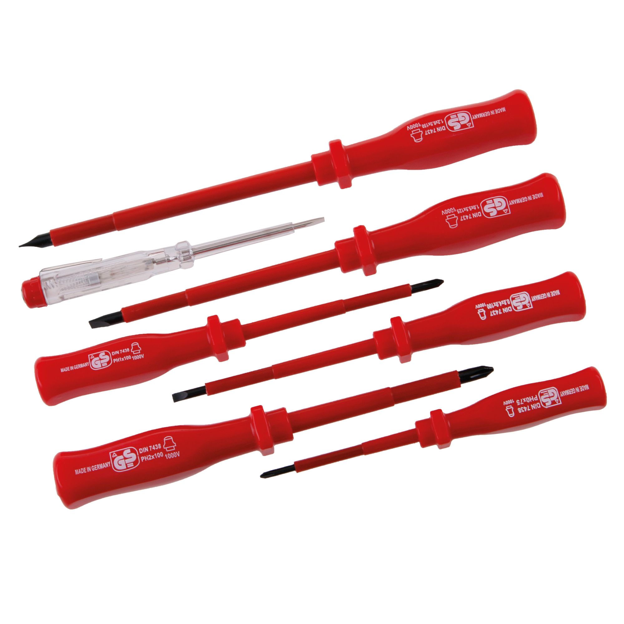 Sada elektrošroubováků, ploché + PH, 6ks, CrV, VDE 1000V, FESTA