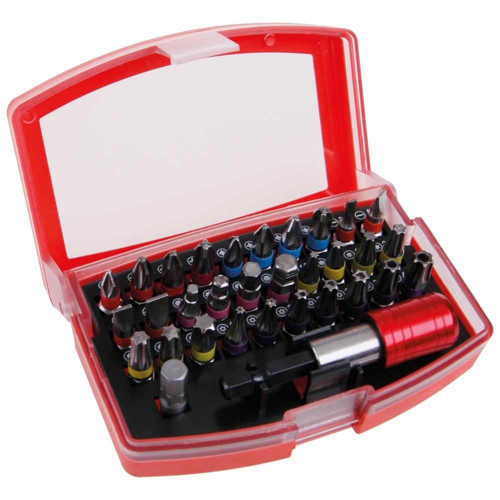 Sada bitů s magnet. držákem, 33ks, CrV S2, FESTA