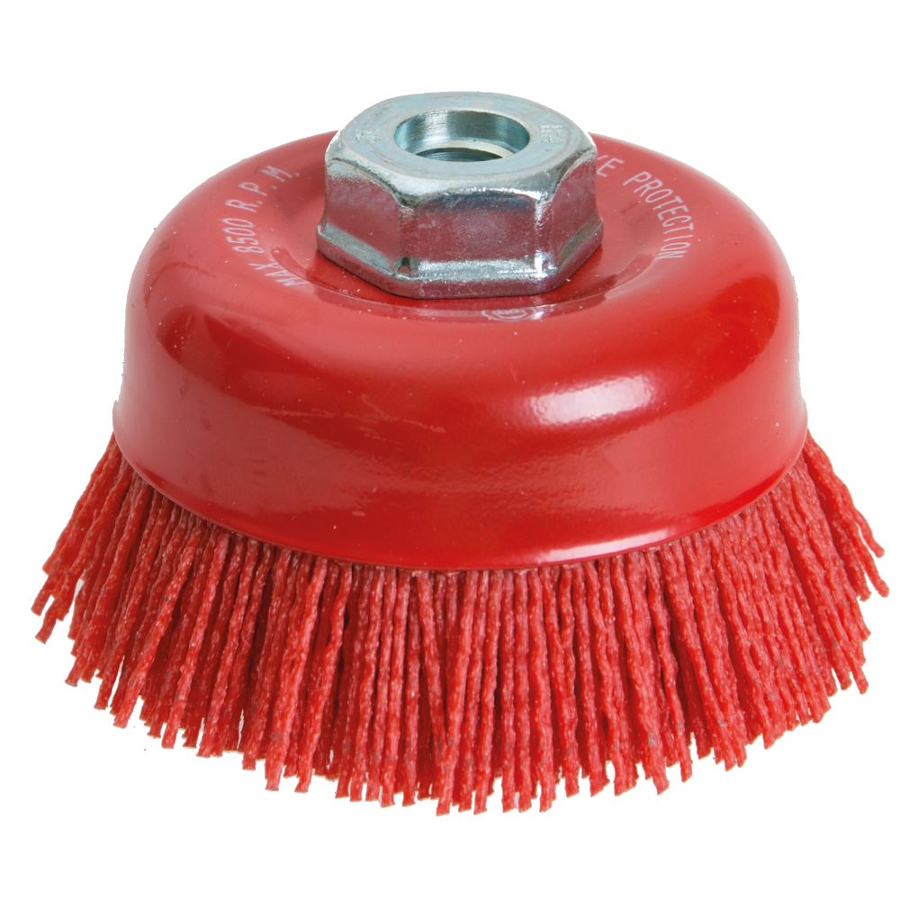 Kartáč rotační hrnkový, 100mm, NYLON, M14, FESTA