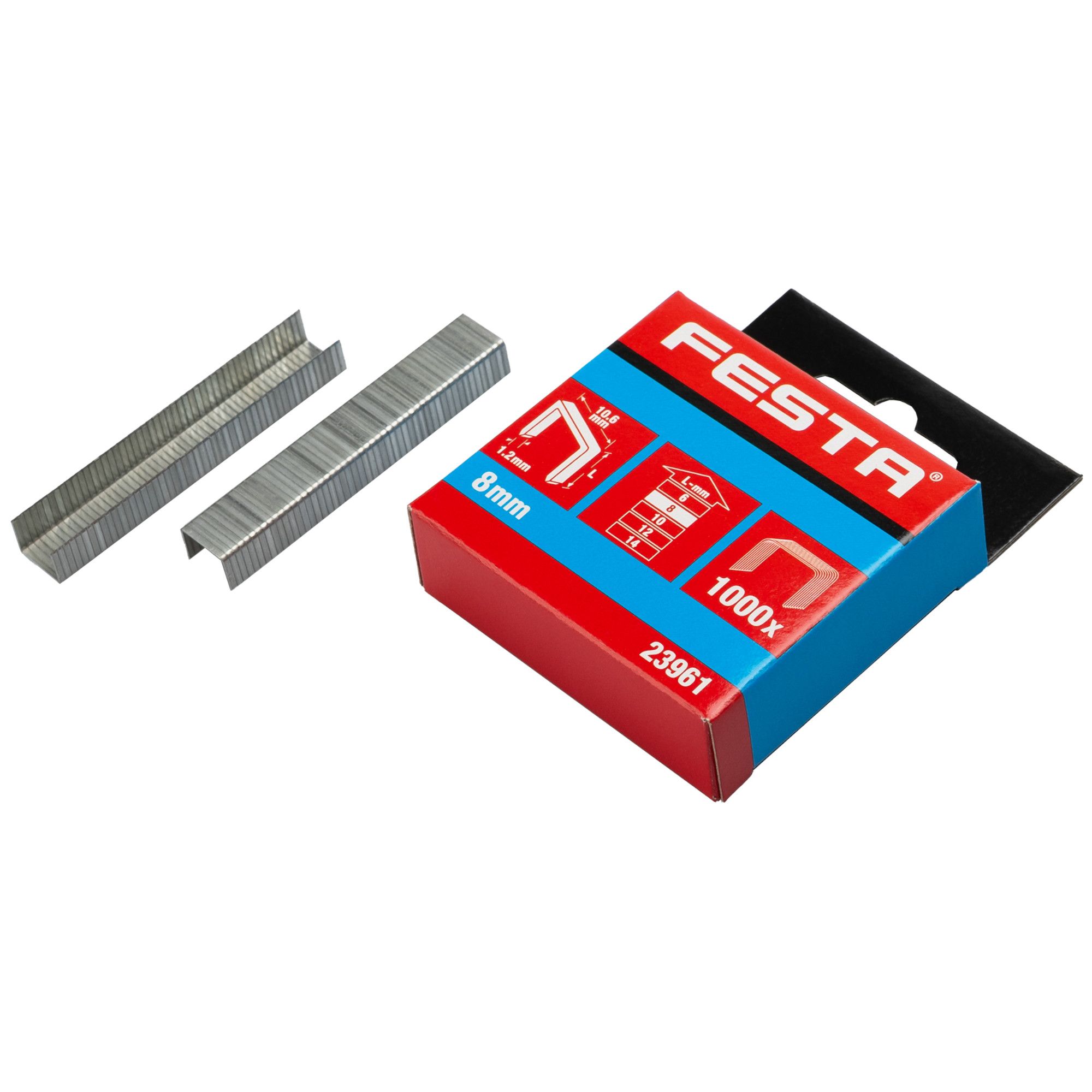 Spony 10,6 x 1,2mm, 8mm, balení 1000ks, typ 140, FESTA