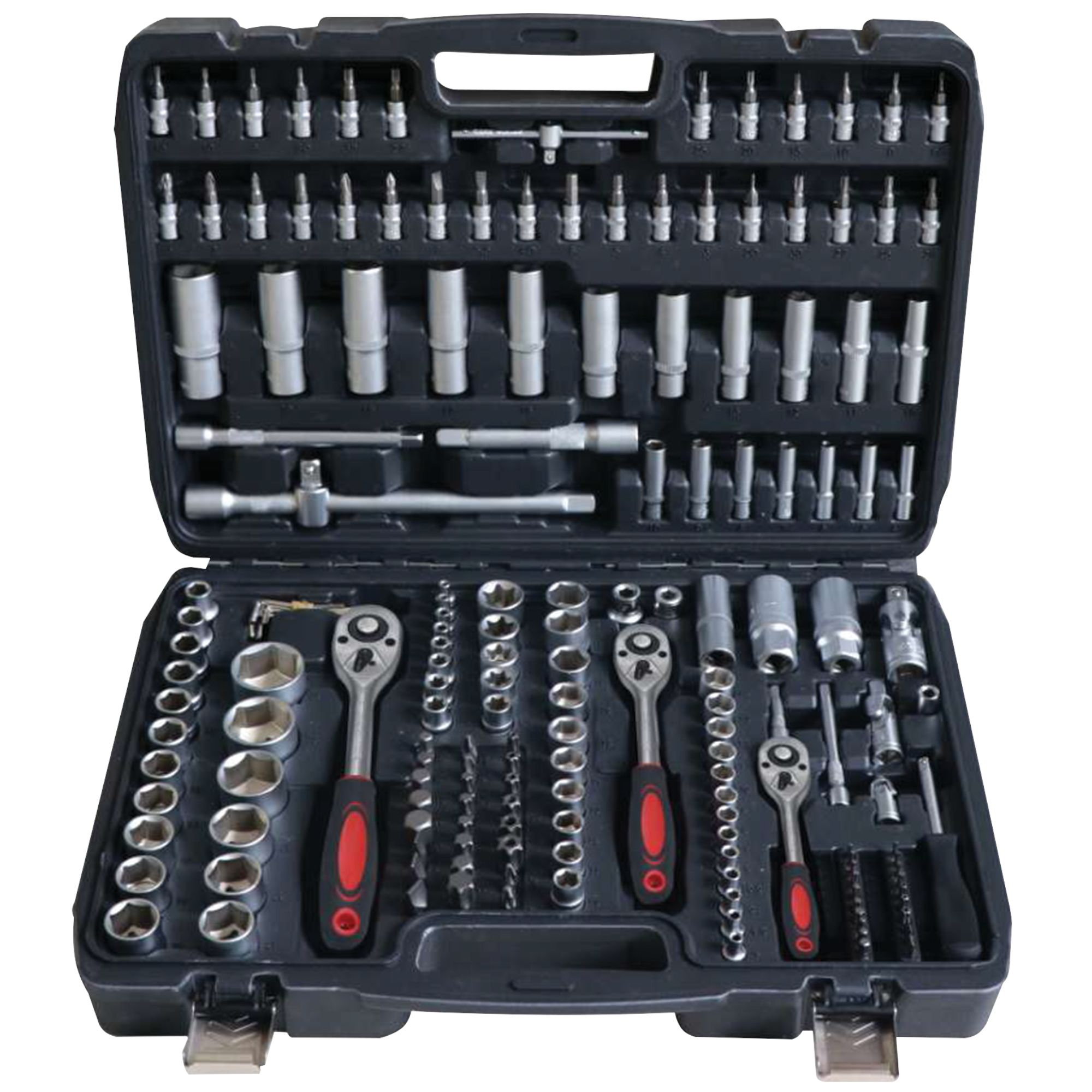 Gola sada 1/4"+3/8"+1/2", 172 dílů, plastový kufr, STREND PRO