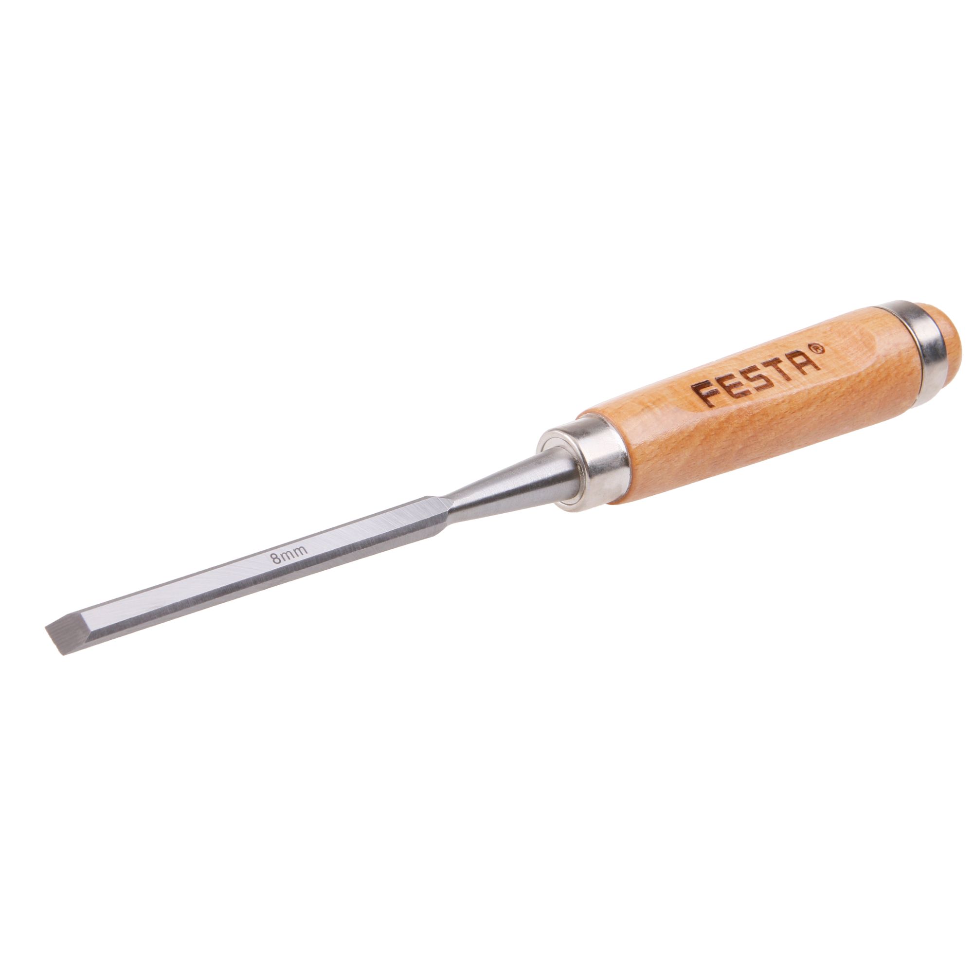 Dláto 8mm, CrV, dřevěná rukojeť, FESTA