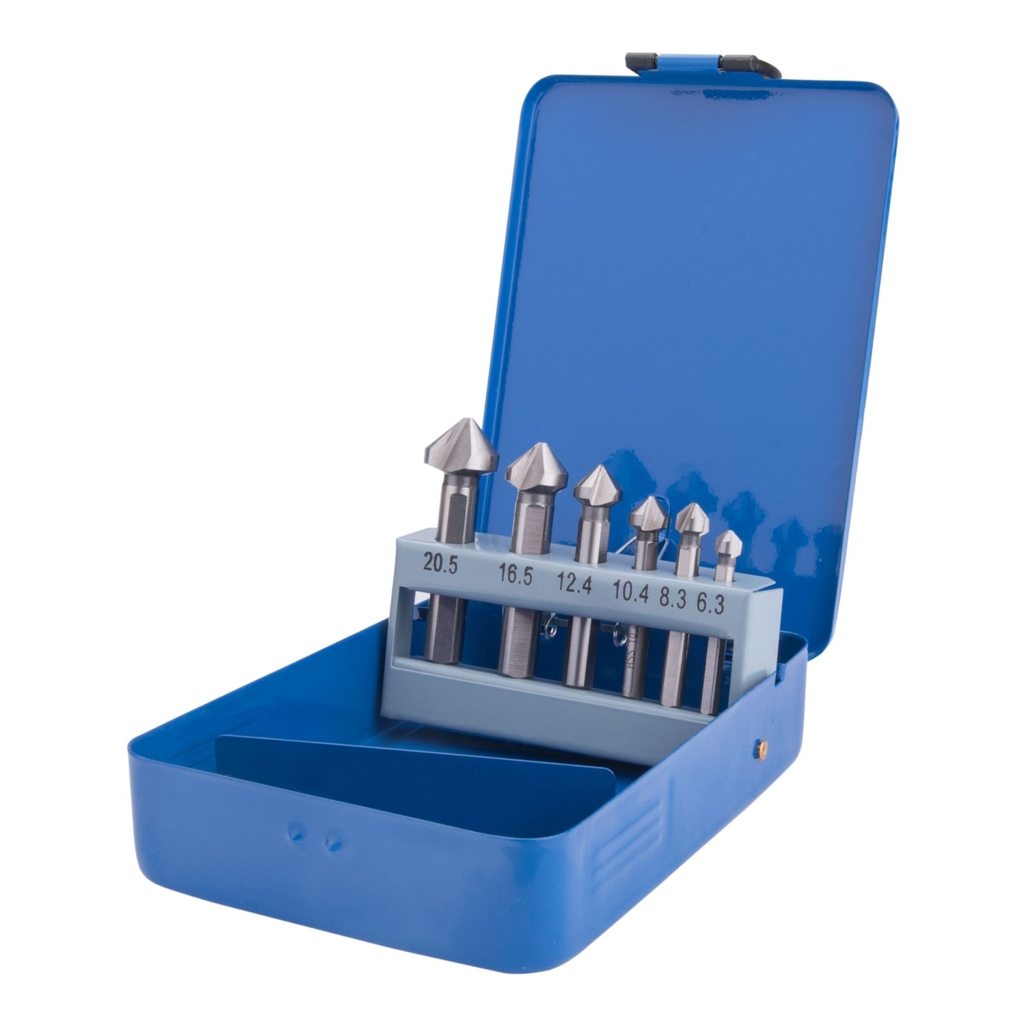 Záhlubníky kuželové 90°, 6,3-20,5mm, sada 6ks, EXTOL CRAFT