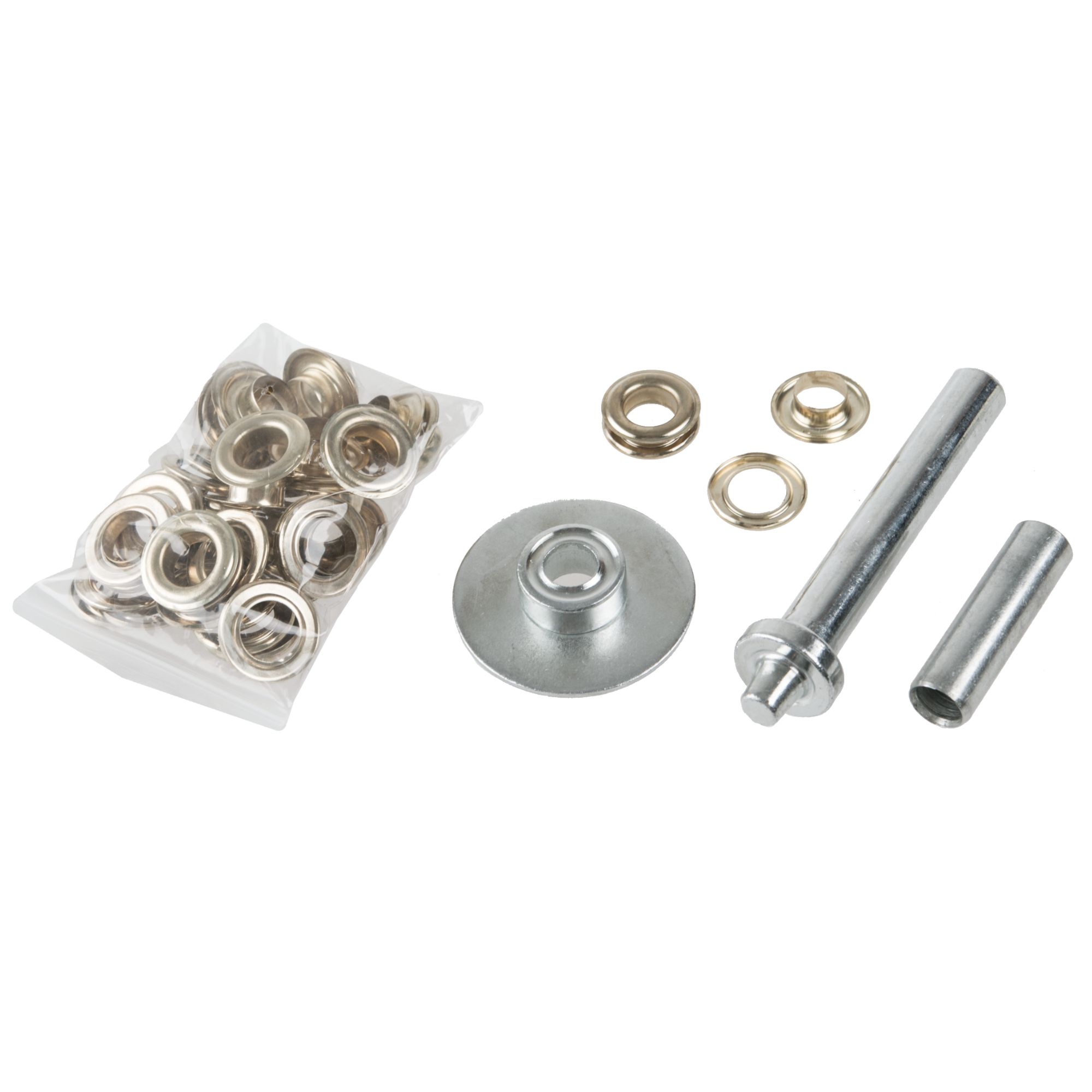 Očka na plachty, 25ks + aplikátor a děrovač