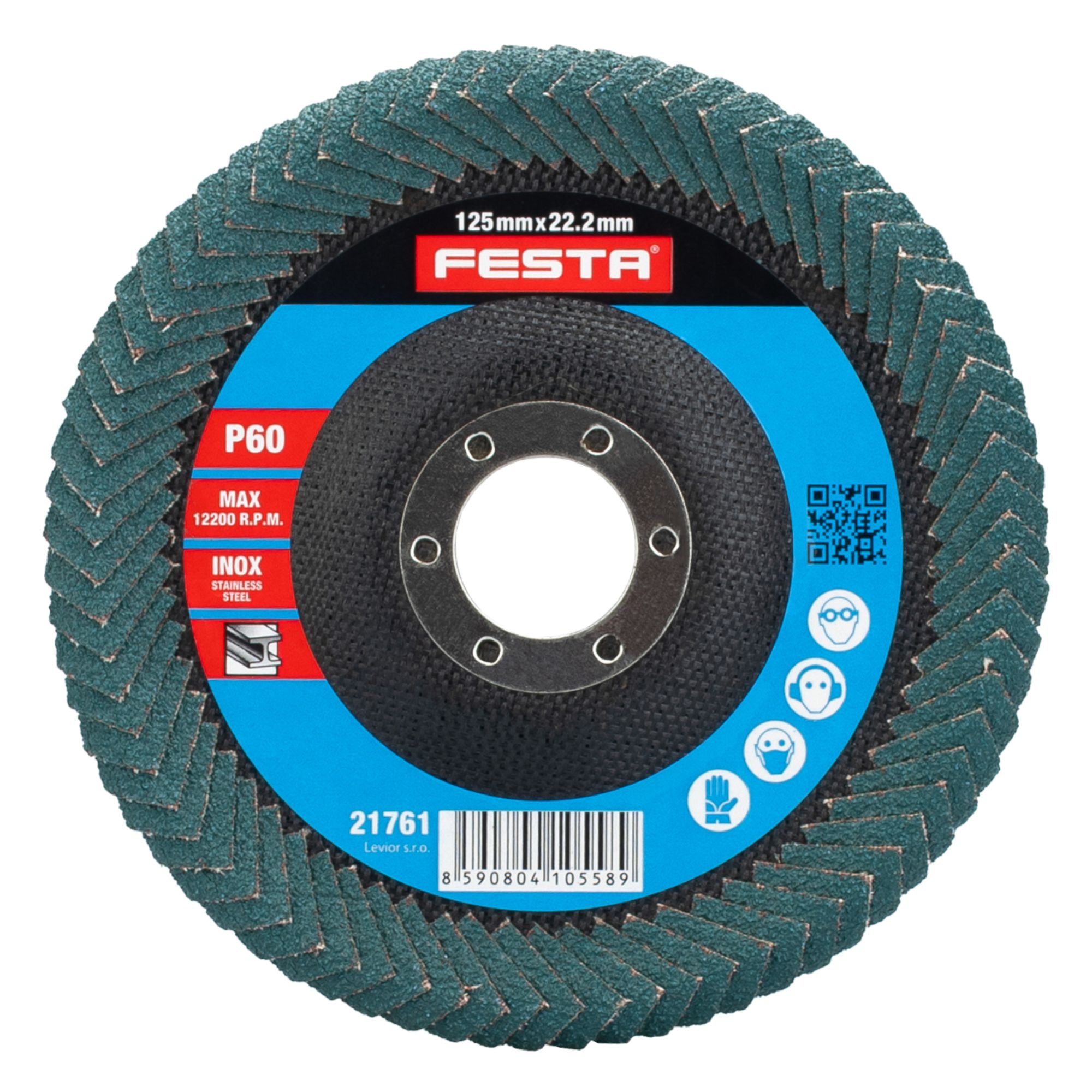 Kotouč lamelový oboustranný, 125mm, P 60, FESTA