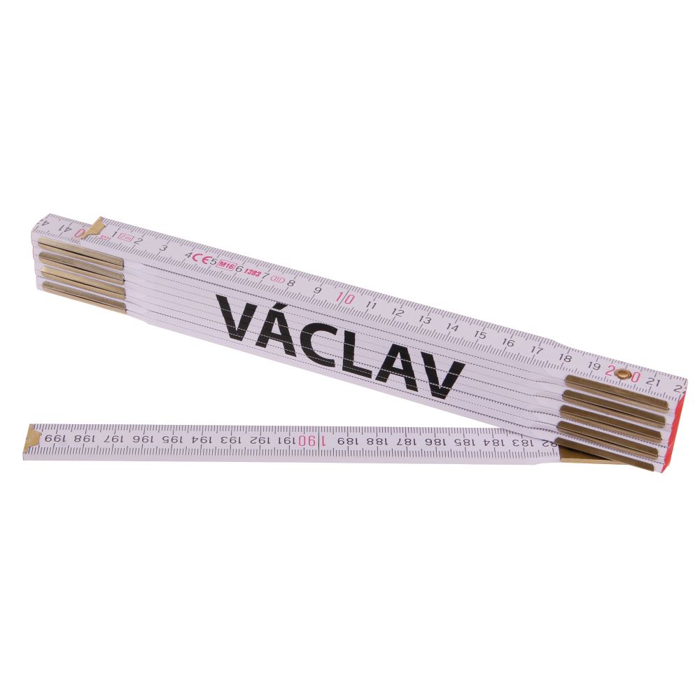 Metr skládací, 2m, dřevěný, PROFI, "VÁCLAV"