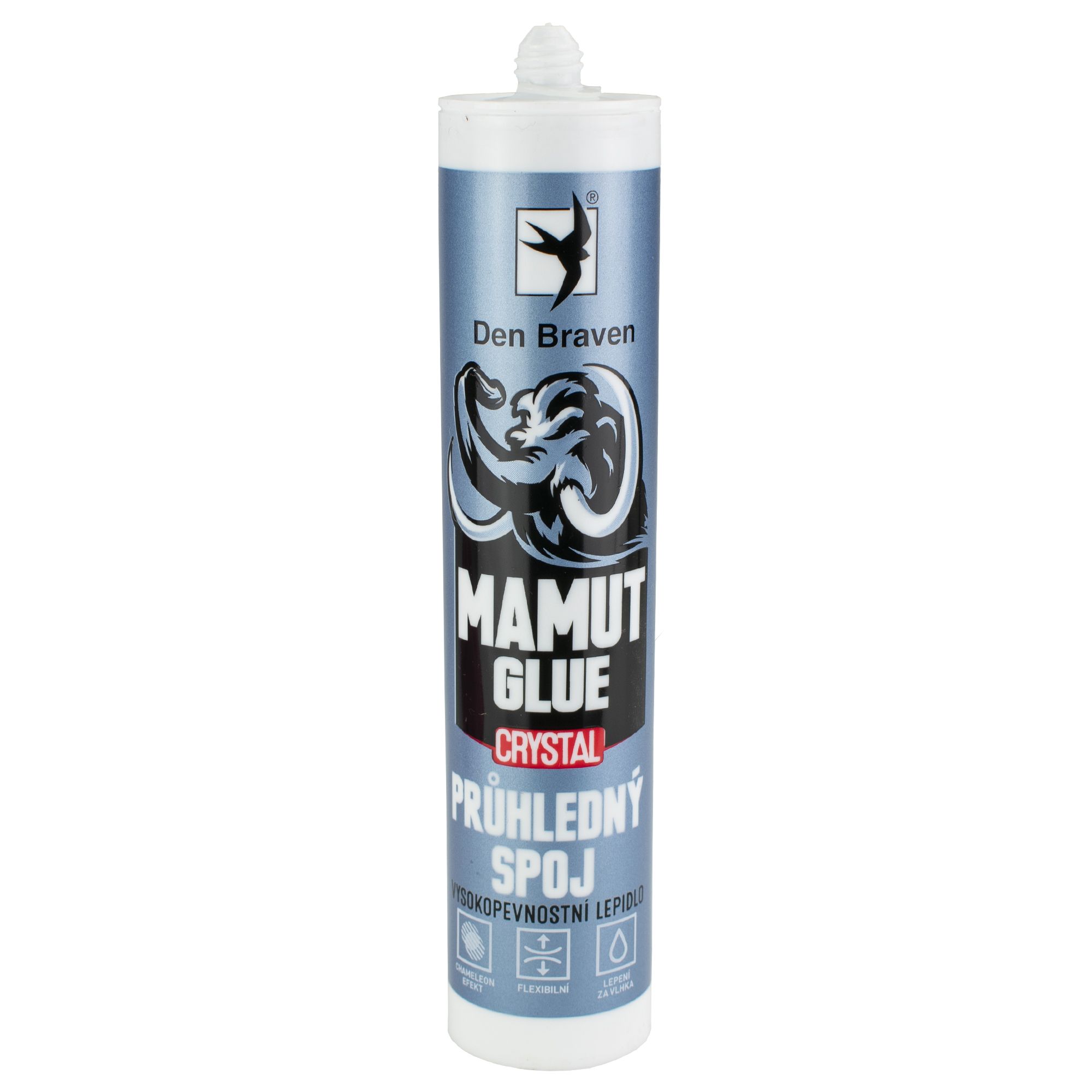 Lepidlo MAMUT GLUE Crystal, transparentní, 290ml, Den Braven