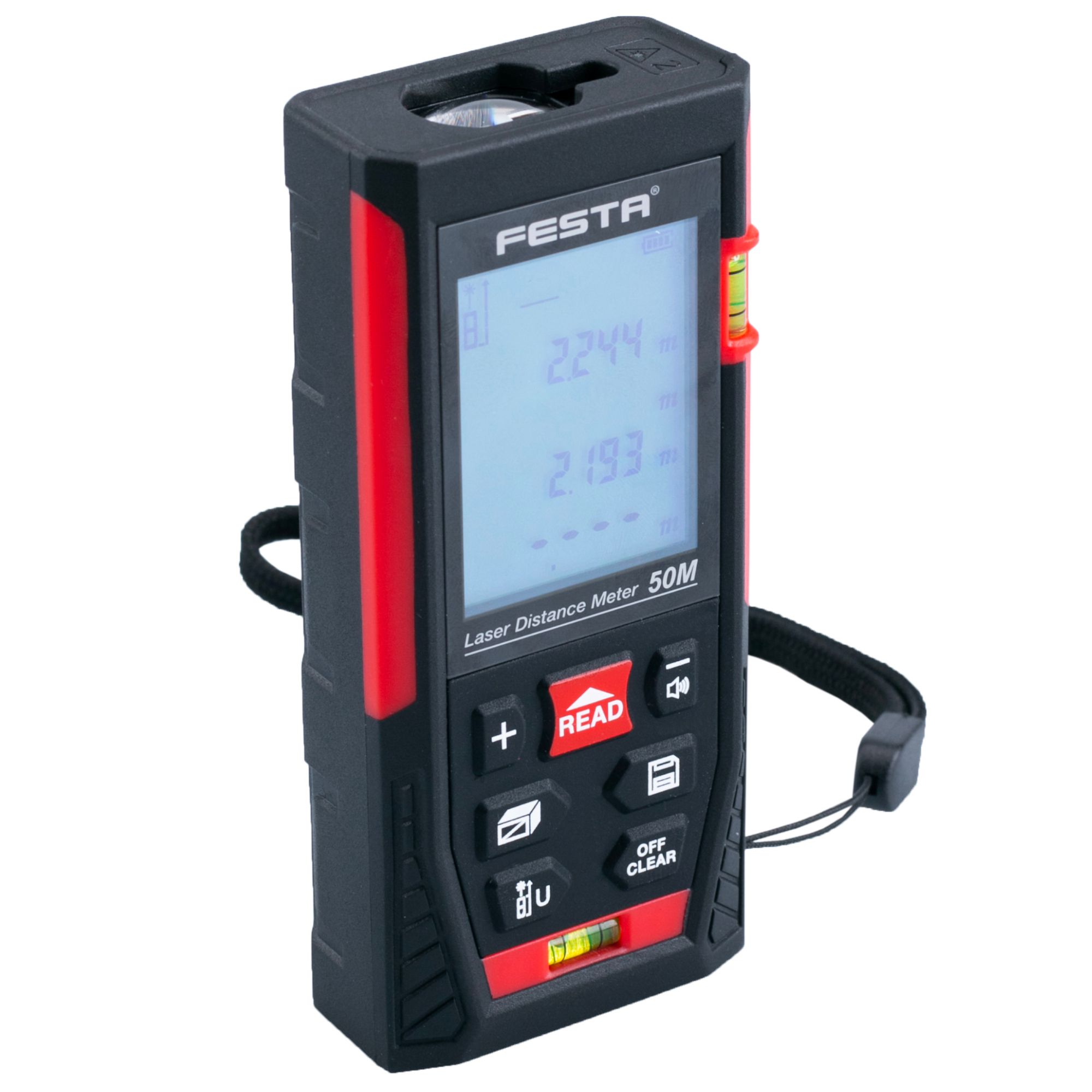 Metr laserový digitální, 0,05 - 50m, FESTA
