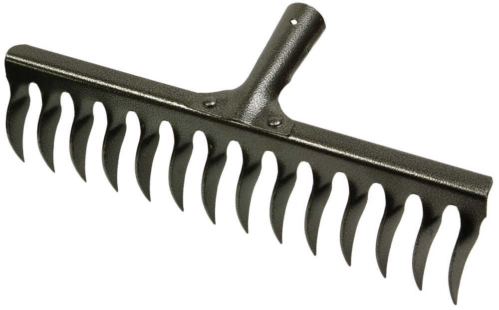 Hrábě vertikutační jednostranné, 14 zubů , bez násady