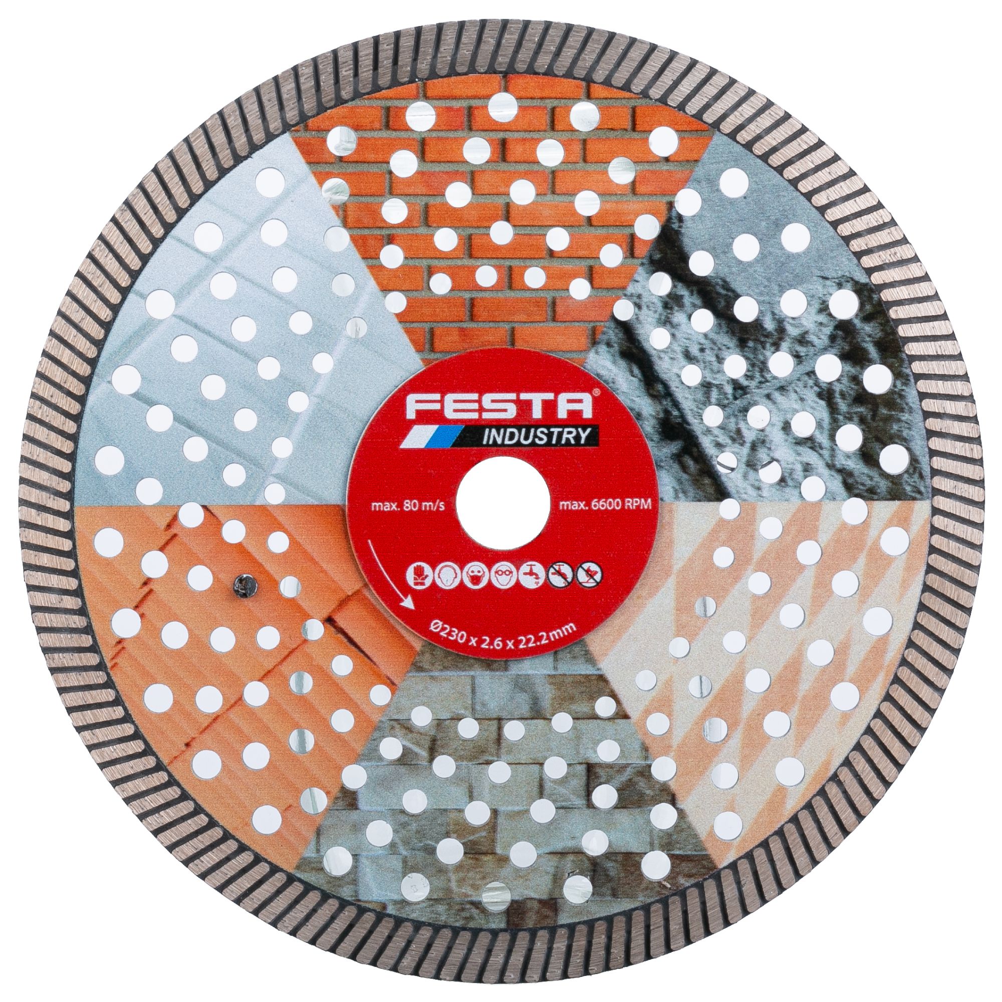 Kotouč diamantový, turbo Extreme, 230x2,6mm, 22,2mm, FESTA INDUSTRY